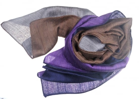 郡内織物「富士桜工房」男女兼用ウール＆シルクの二重ガーゼ構造