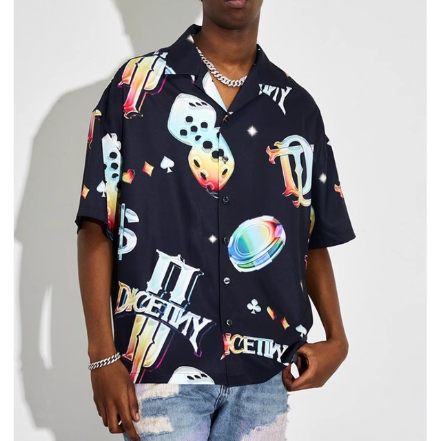 【DRIP4766】DCTY Rainbow Color Dice Printed Shirt