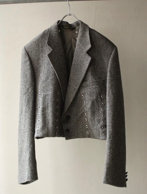 1980's Eyelet tailored jacket  made in usa  size ML