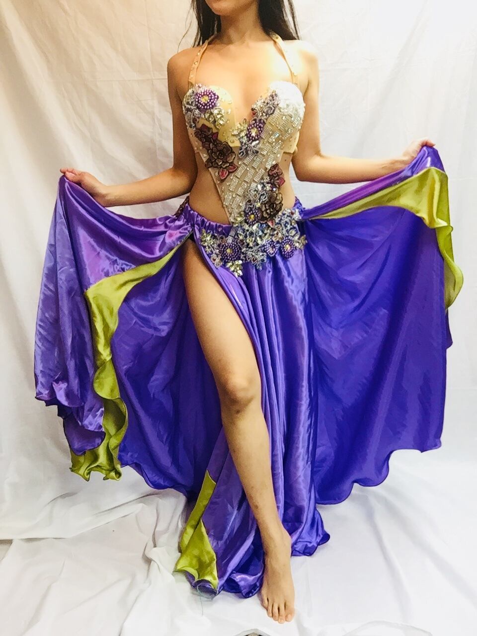 エジプト製ベリーダンス 衣装 パープル | shamirajapan