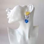 3連ハート　ピアス／イヤリング