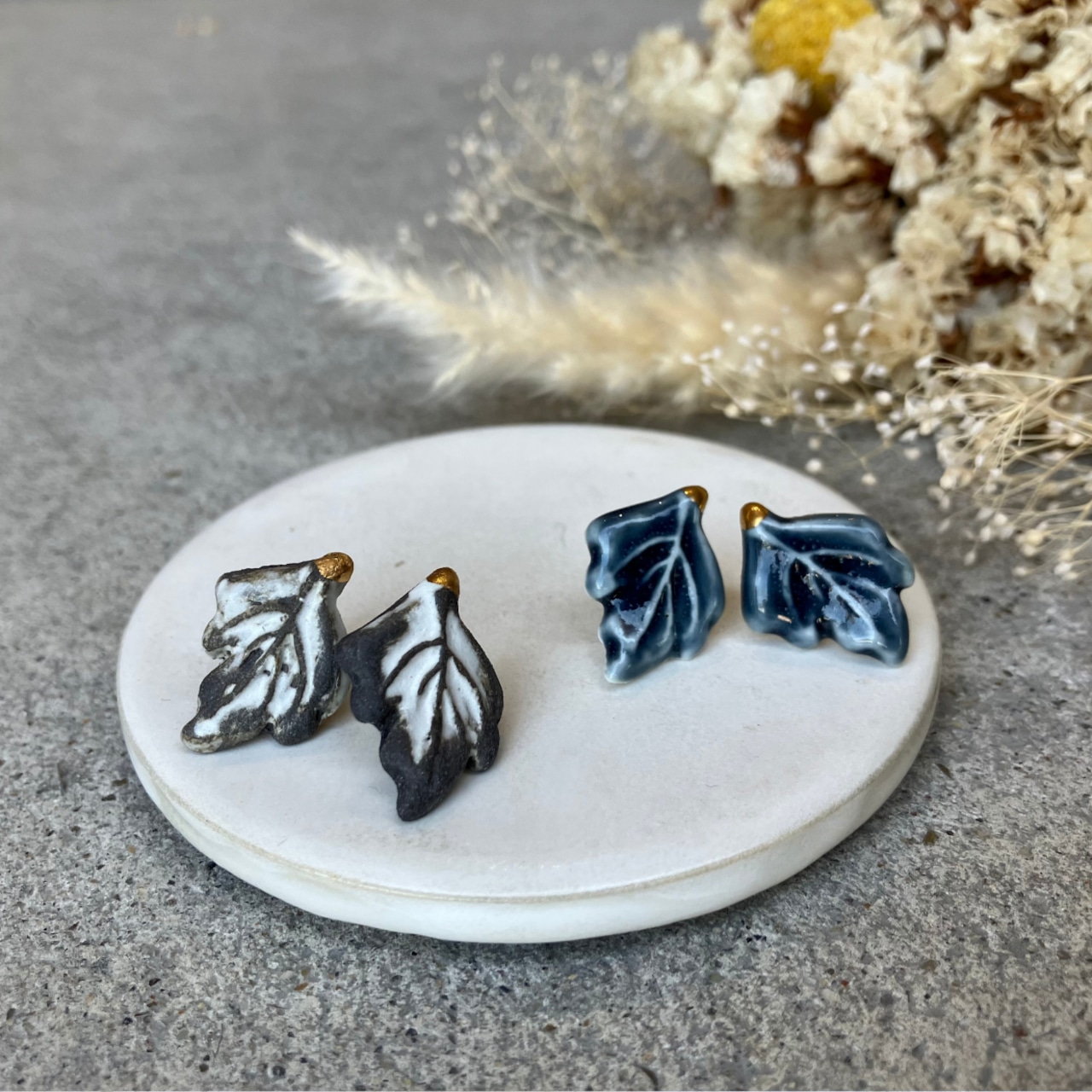 ブドウの葉 ピアス/イヤリング