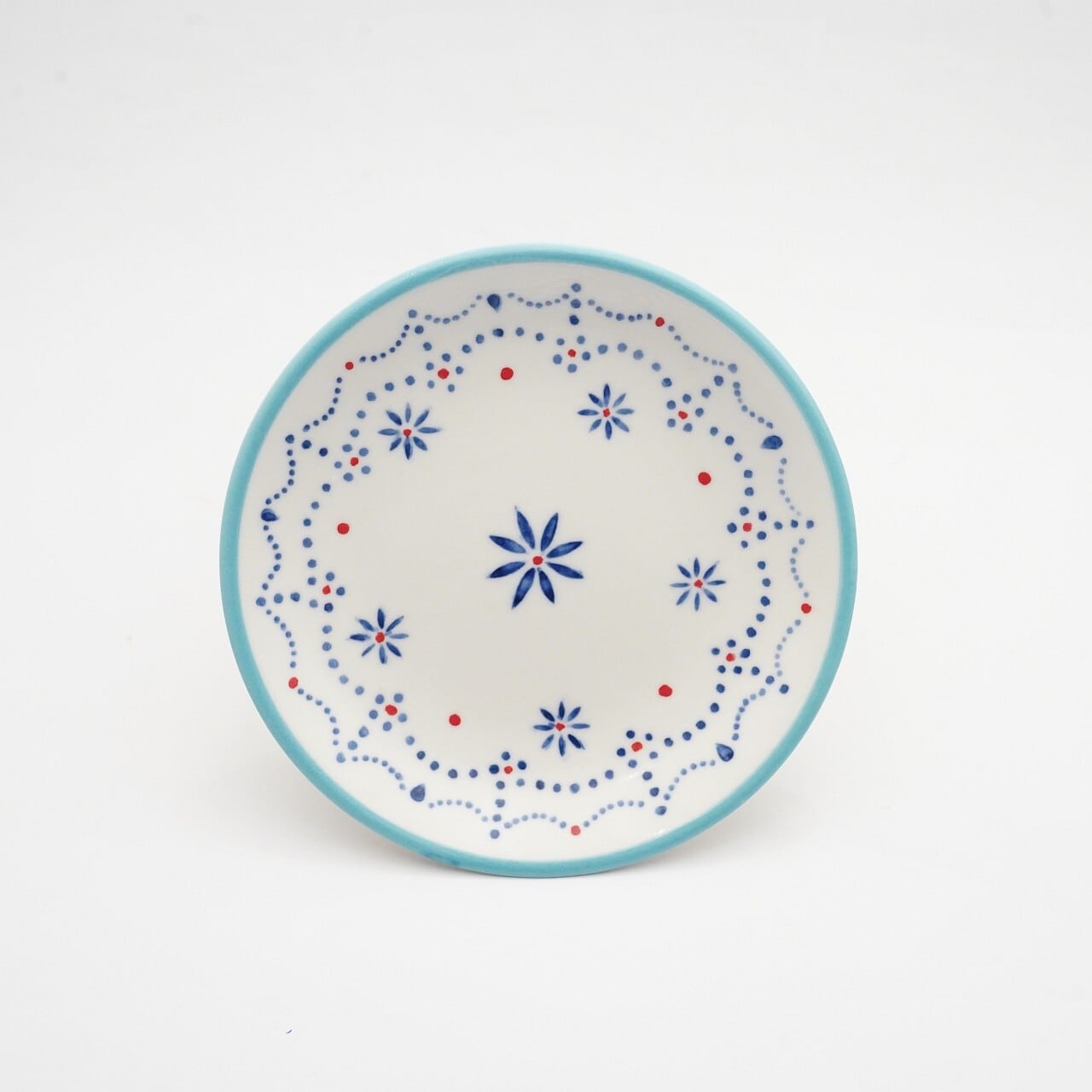 【久保島 利恵】星降る結晶ブルー小皿 D-2