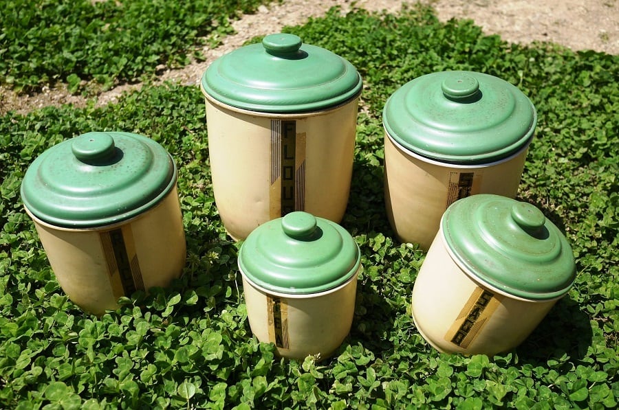 アルミ キッチンキャニスター 入れ子5個セット