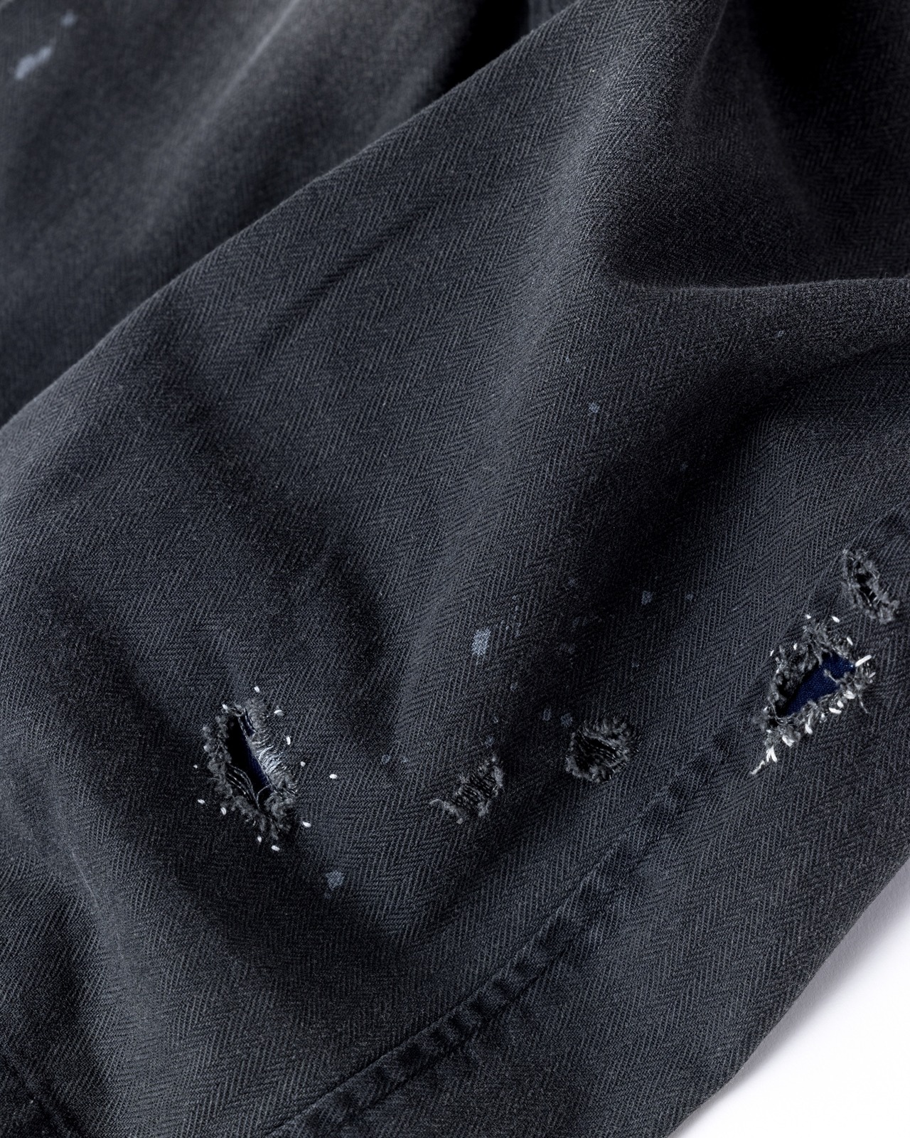 ANACHRONORM / REMAKED HERRINGBONE COMBAT CARGO TROUSERS