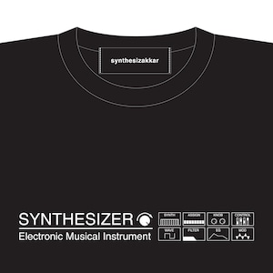 【Tシャツ】SYNTHESIZER T-shirt・シンセサイザーTシャツ・ブラック