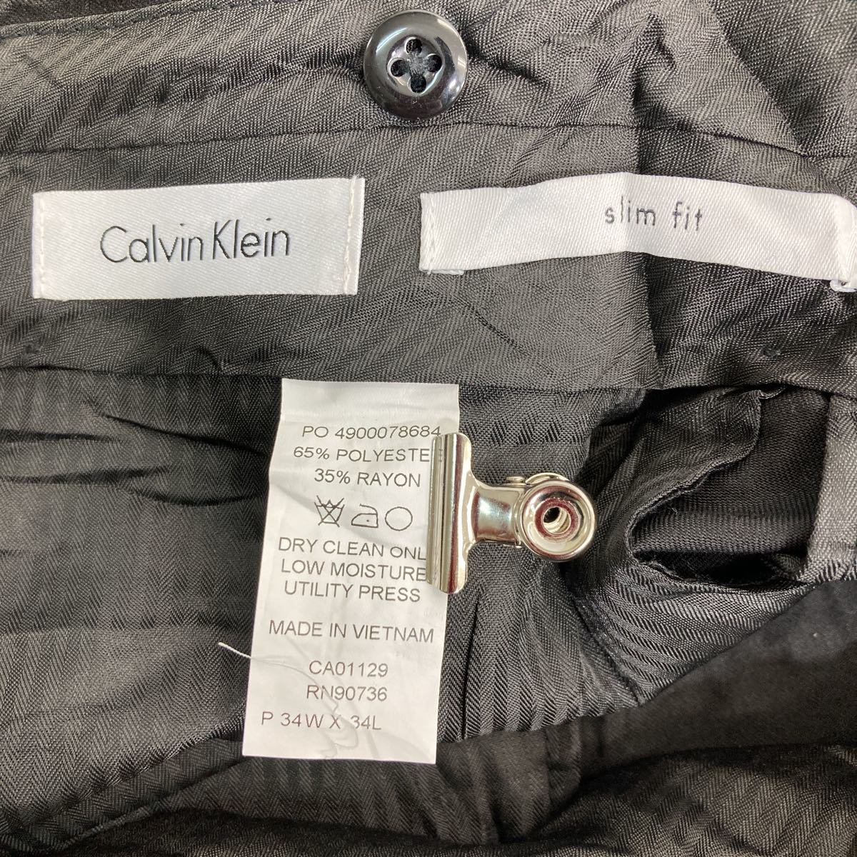 Calvin Klein スラックス W34 カルバンクライン スリムフィット ...