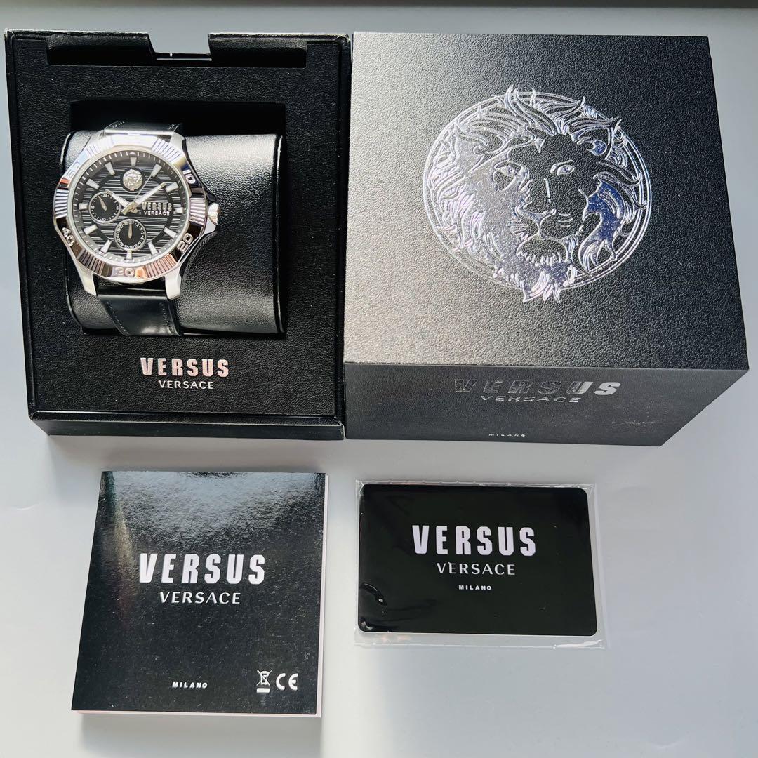 Greatproductヴェルサス ヴェルサーチ 腕時計 新品 シルバー メンズ クォーツ ブラック