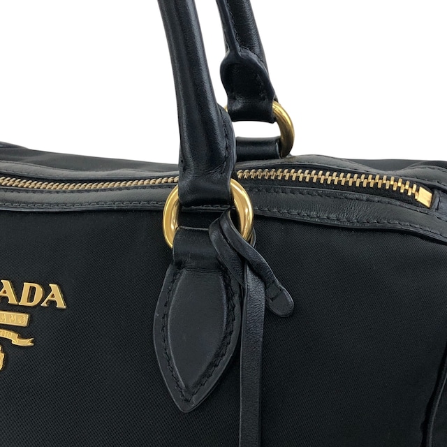 PRADA プラダ ボストンバッグ ブラック ロゴ ナイロン 2way vintage ヴィンテージ オールド 76zjdy
