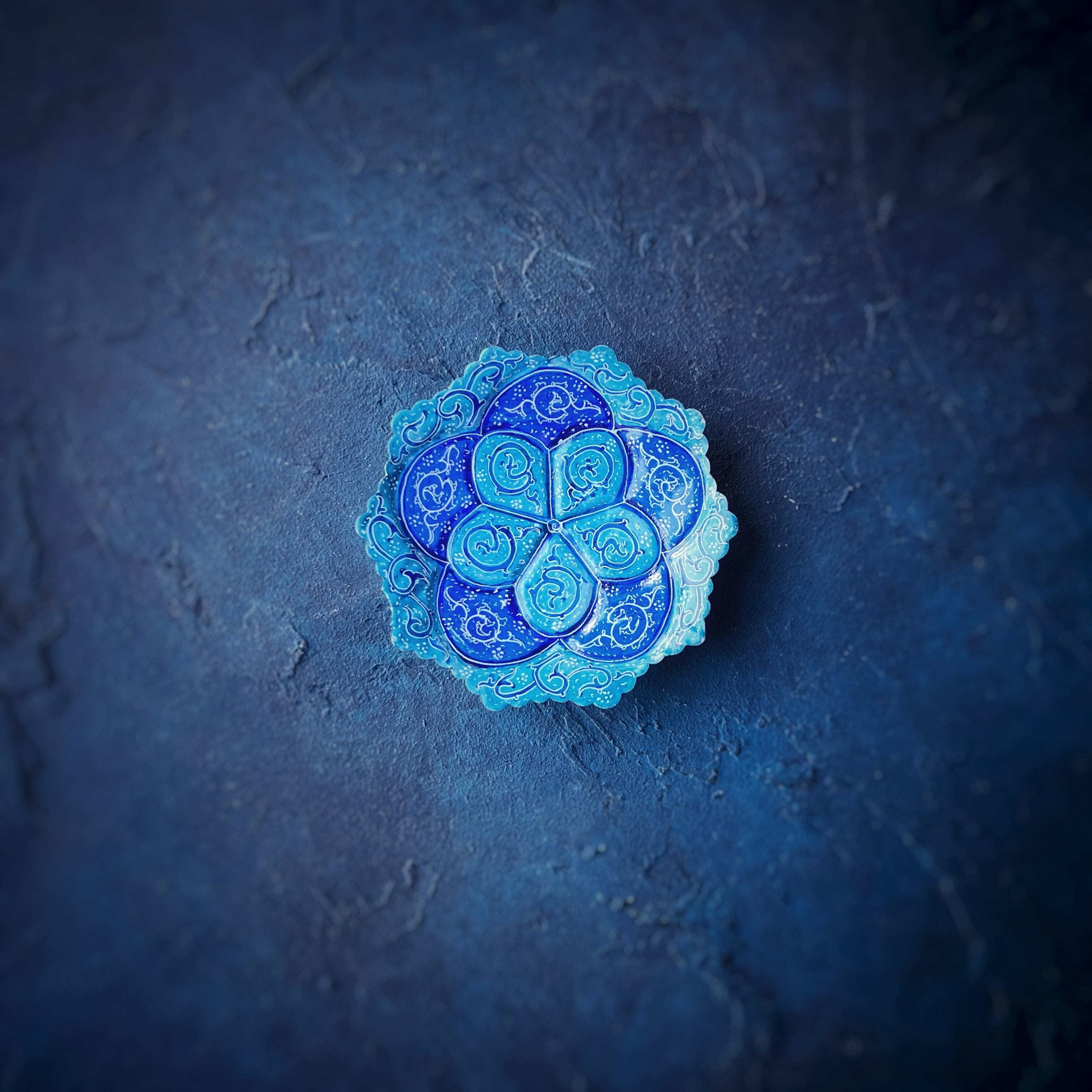 ペルシャの飾り皿（ミーナーカーリー）9cm アクセサリートレイ【MINA