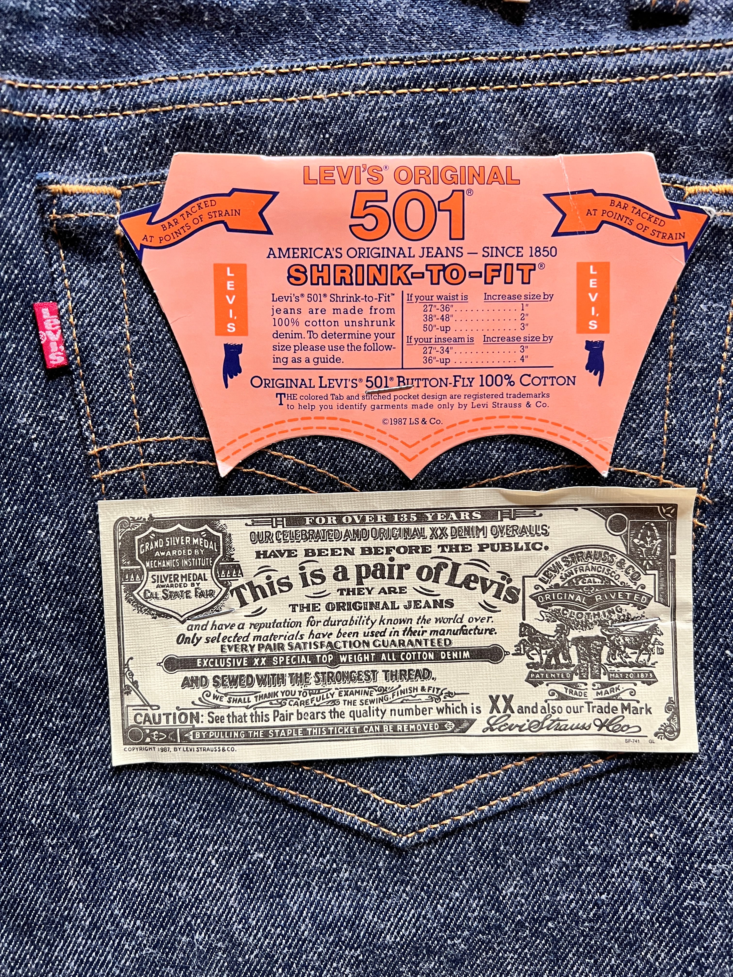 80's Levi's 501 デニムパンツ DEADSTOCK 表記(33×32) USA製