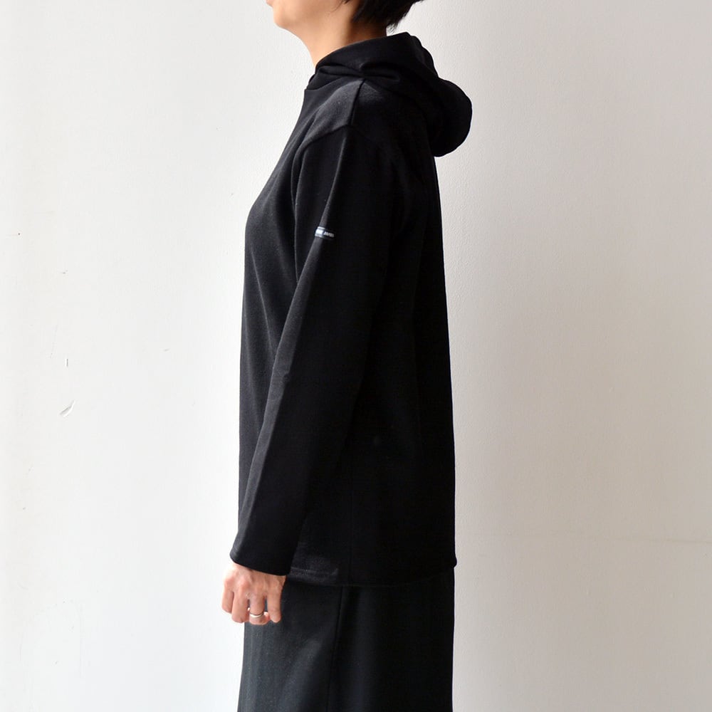 セントジェームス フード付コットンTシャツ(17JC OUESS CAPU)NOIR【レターパックプラス可】