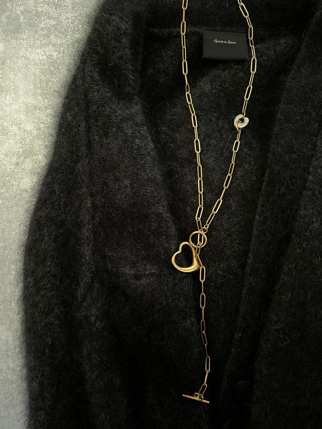 【 ゴールド】Heart ring necklace