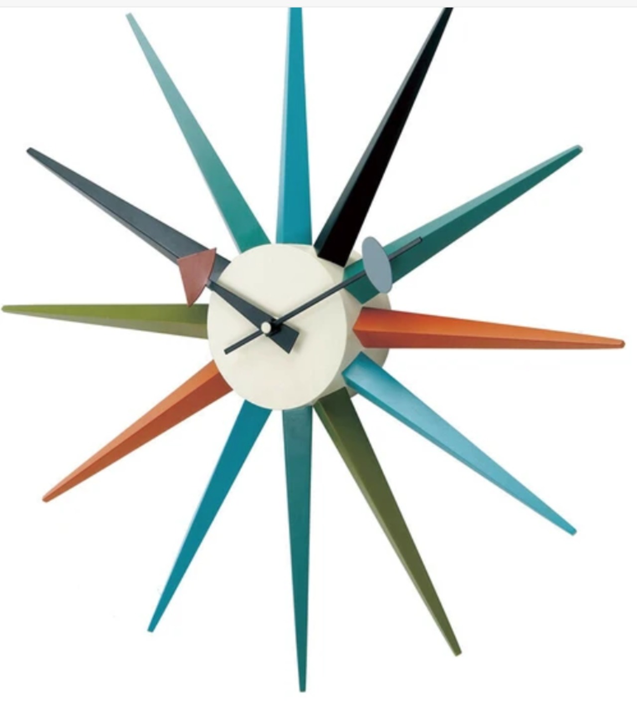 ミッドセンチュリー【GrorgeNelsonジョージネルソン】サンバーストクロックマルチカラー