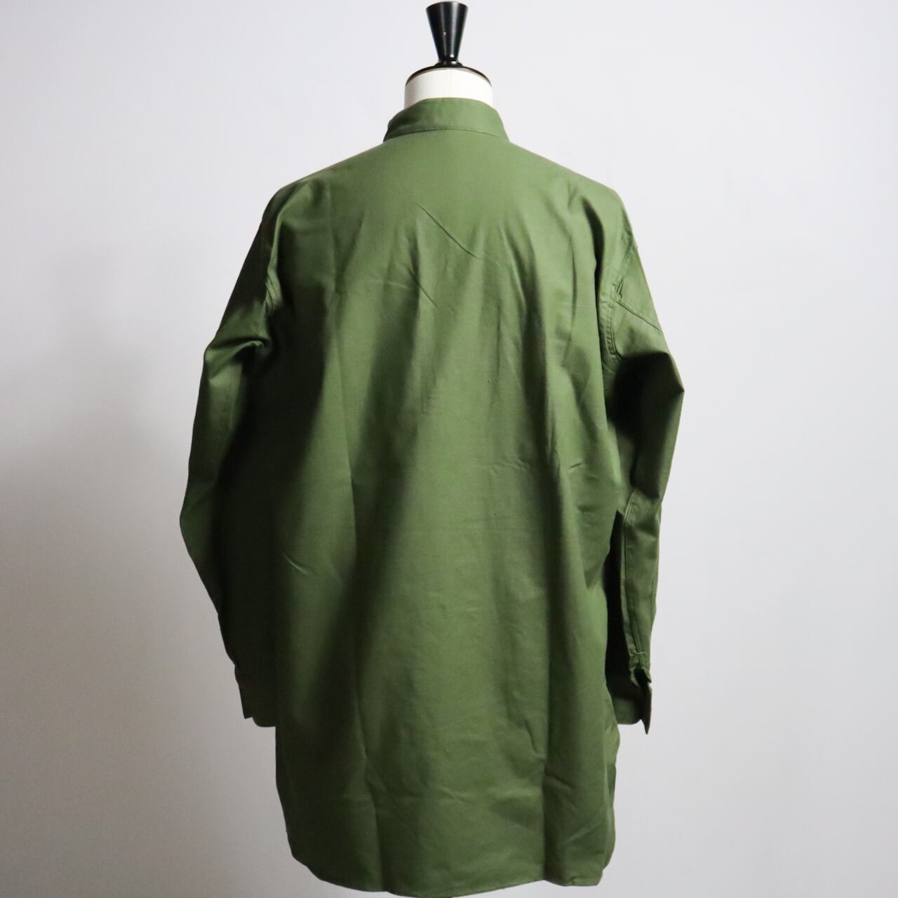 DEADSTOCK】SWEDISH ARMY M-55 STAND COLLAR SHIRT スウェーデン軍 M55