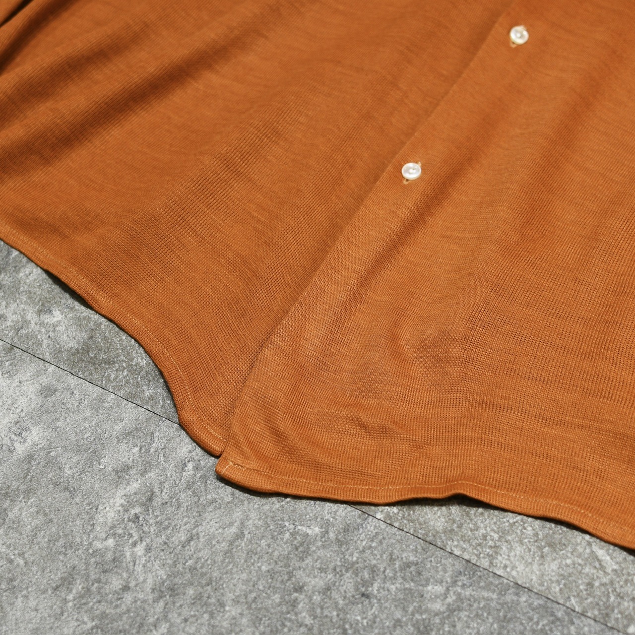 70's knitting shirt orange
