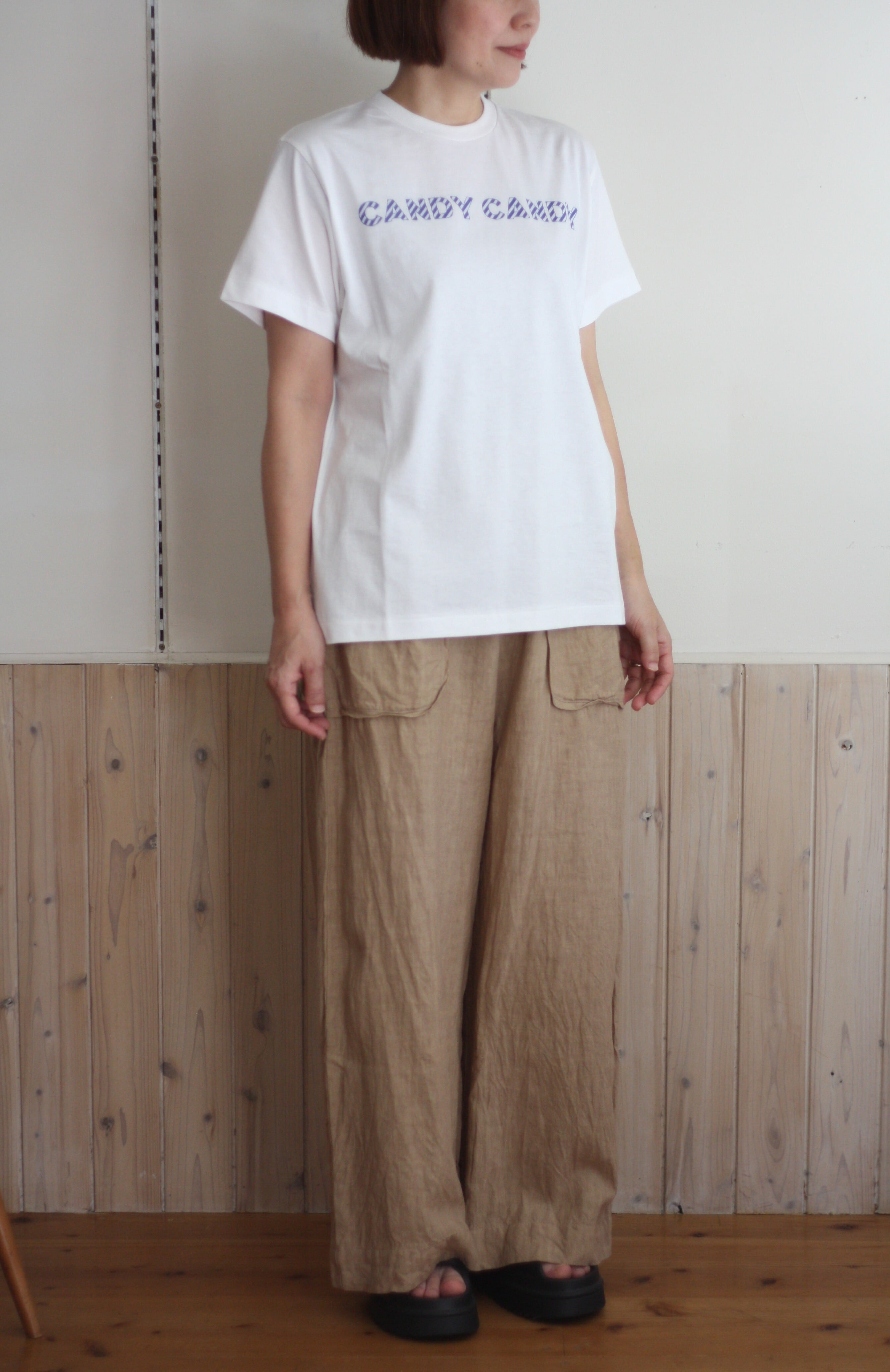 R&D.M.Co- オールドマンズテーラー CANDY CANDY T SHIRT STRIPE Blue