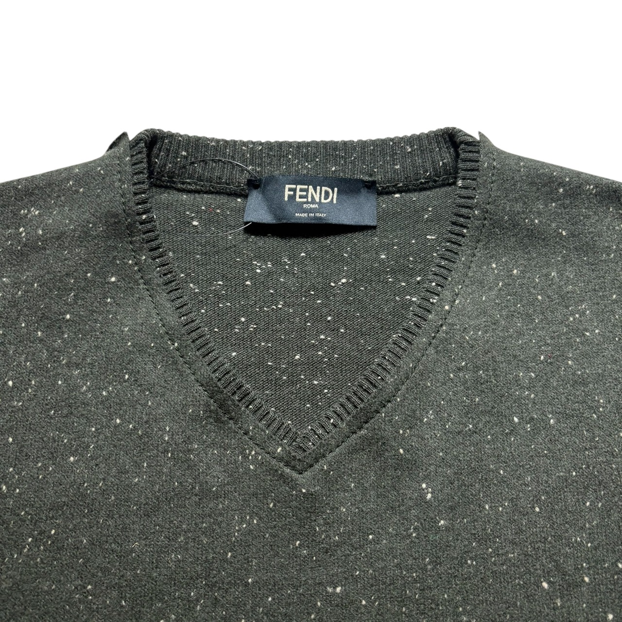 FENDI front panel switching nep knit pullover