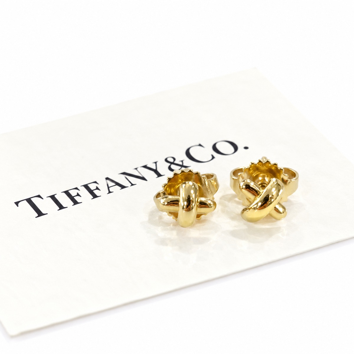 TIFFANY & Co.】【18k 750】2894 ティファニー クロスステッチ ピアス