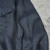 design black linen shirt
