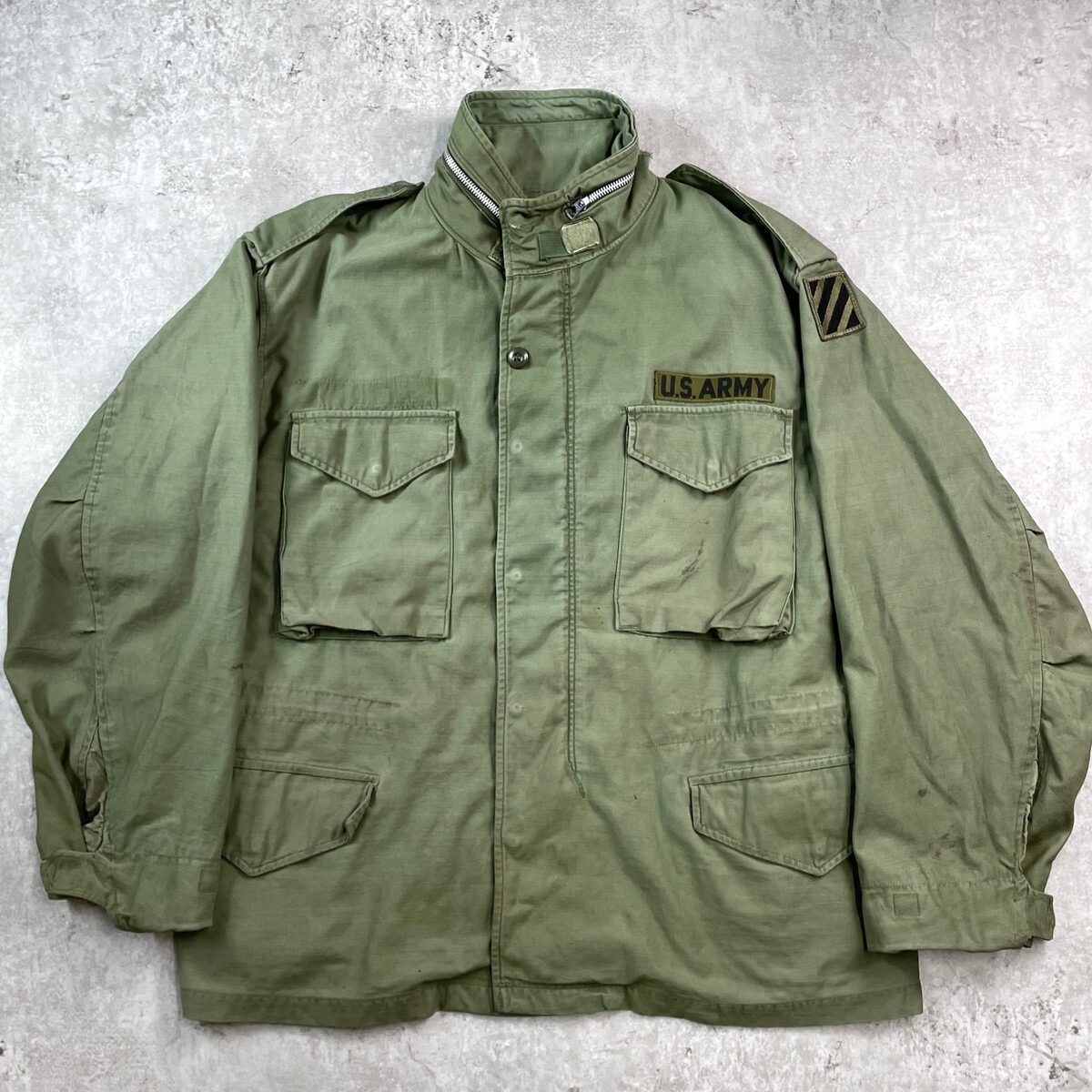 60s U.S.NAVY カーキジャケット 金ボタン ミリタリー 実物 60~70年代 