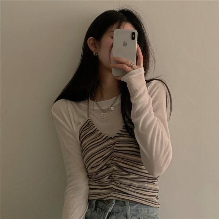 レッドストライプショートジャケット サマーホルター 夏物 モンロー62571879657