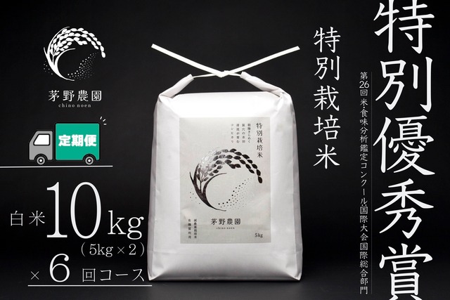 【 一括支払で送料がお得】【定期便 10kg(5kg×2袋入) 6回コース 】茅野農園 特別栽培米 コシヒカリ 10kg(5kg×2袋入) 減農薬 化学肥料(窒素成分)不使用 【10/18まで限定商品】