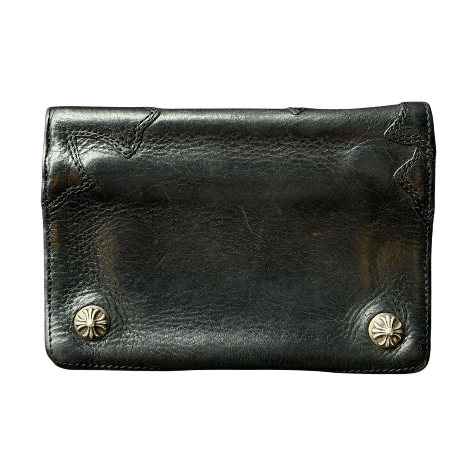 CHROME HEARTS REC 2 ZIP Cross Ball Leather Wallet
