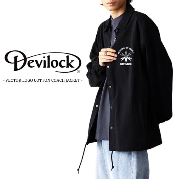 DEVILOCK デビロック「VECTOR LOGO COTTON COACH JACKET」コットン