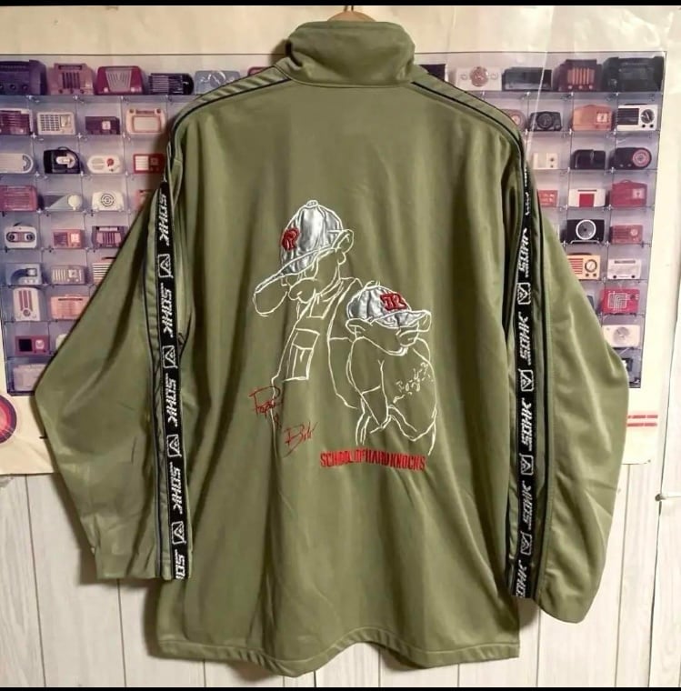 90s SOHK両面刺繍口ゴジャージ/サイドテープライントラック 90s SOHK両面刺繍口ゴジャージ/サイドテープライントラック