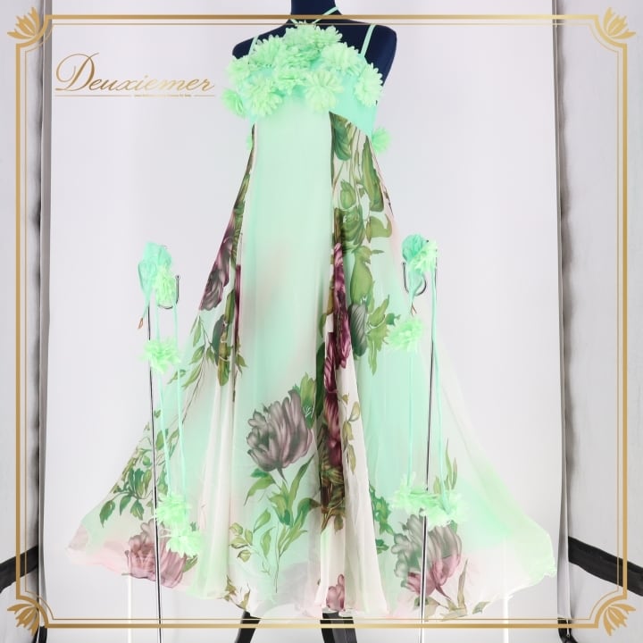 sanline ドレスワンピース 社交ダンス パーティードレス 社交ダンス