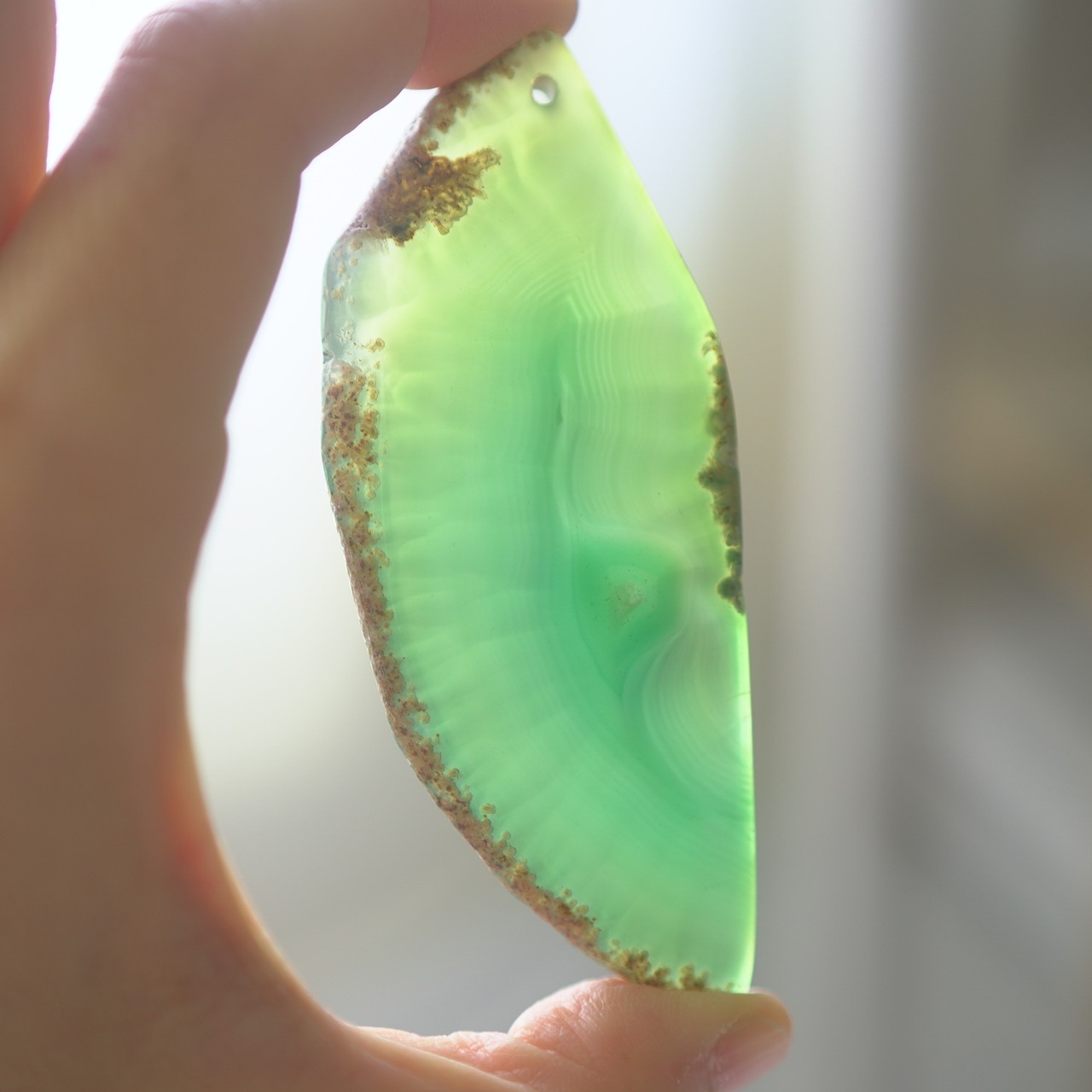 Spring Green 02 - アゲートヒーリングチャイム / Agate Sun Catcher Wind Chime 579