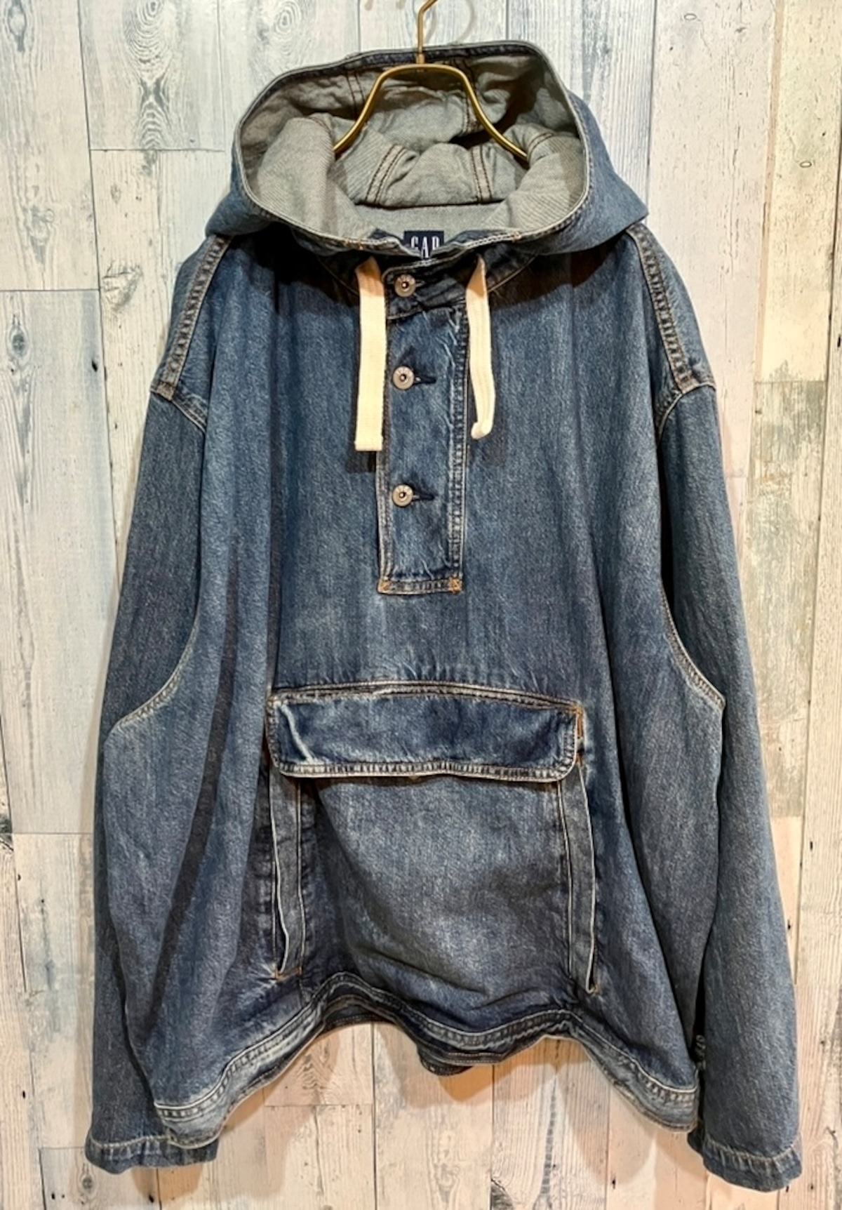 gap ギャップ デニム アノラックパーカー プルオーバー 名品復刻 XL 