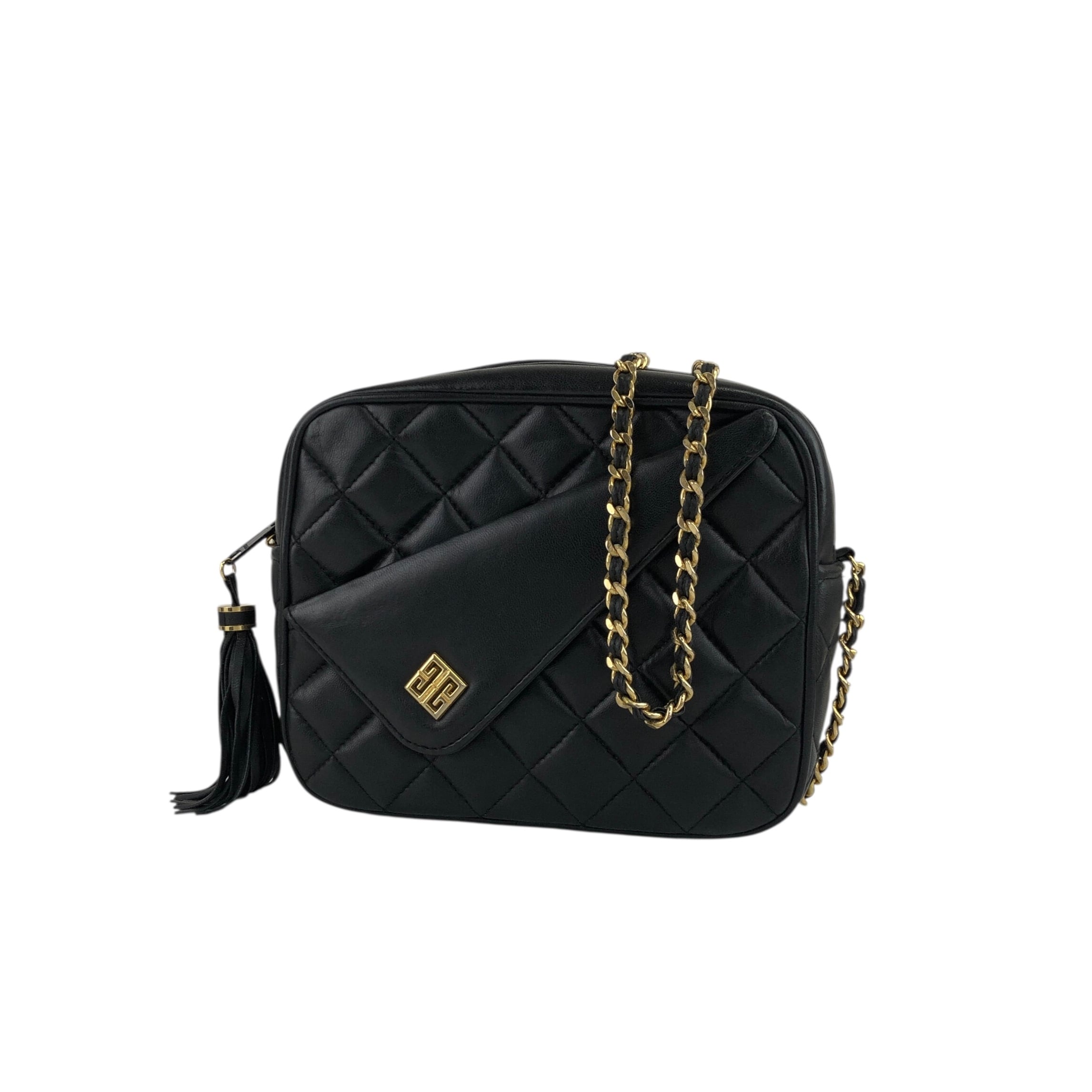 GIVENCHY ジバンシィ ショルダーバッグ ブラック ロゴ レザー GIVENCHY ジバンシィ ショルダーバッグ ブラック ロゴ レザー