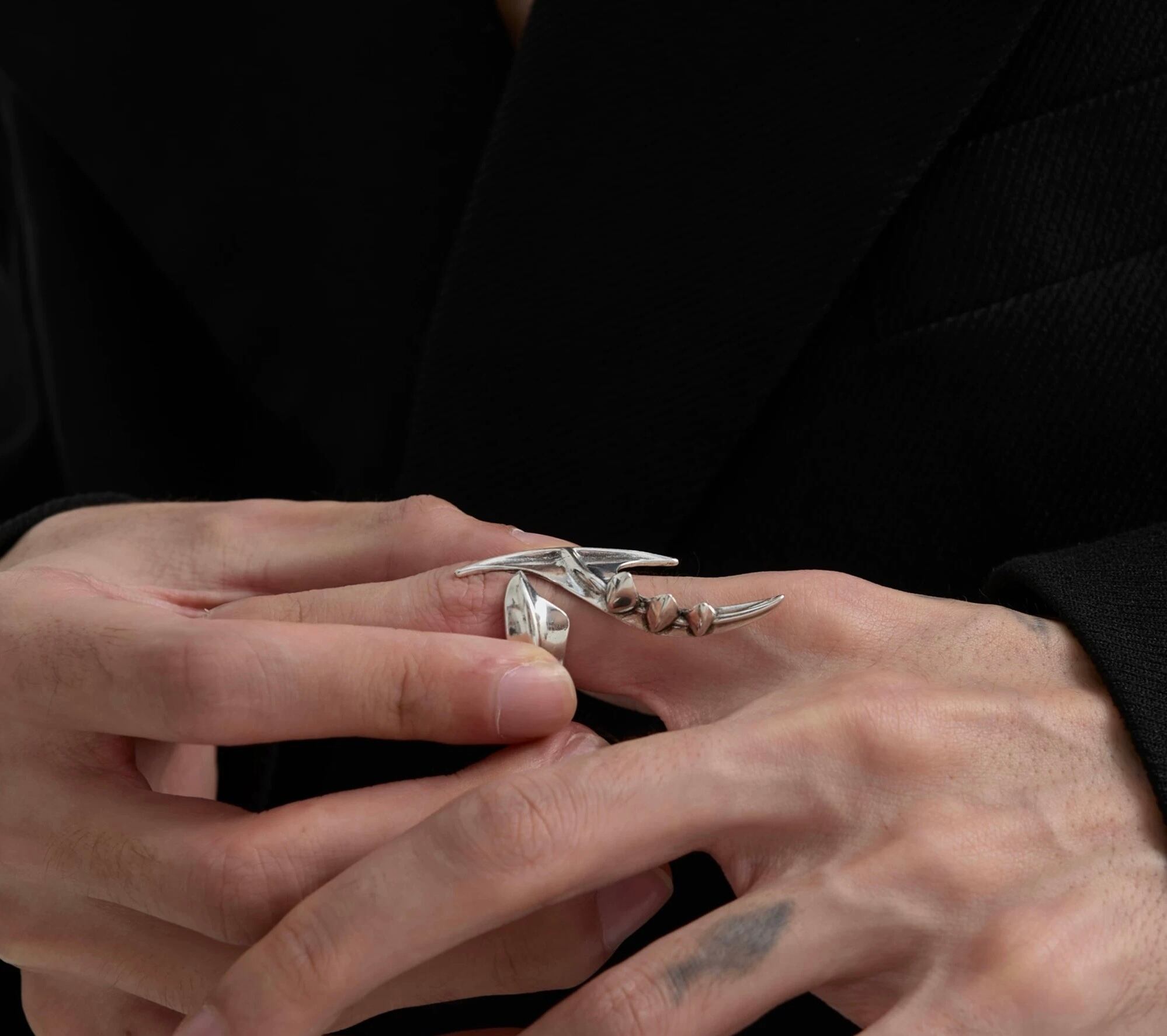 925 sliver ring/シルバー925 デザイナーズシルバーリング メンズ