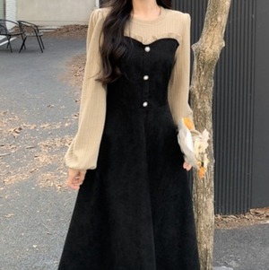 ワンピース デート フレアワンピース ミモレ ミモレ丈 袖あり 長袖 かわいい 大人可愛い きれいめ シンプル カジュアル 大人 上品 おしゃれ お洒落 主役級 存在感 春 秋 10代 20代 30代 レディース 女性用 OL 学生 デート お出かけ 公園デビュー 女子会 休日 イベント 旅行 着回し 普段使い ファッション コーデ 楽ちん モテ トレンド 流行 インスタ映え M L XL 2XL 3XL 4XL 大きいサイズ 大きい 大きめ ビッグサイズ ゆったり ゆる 黒 ブラック