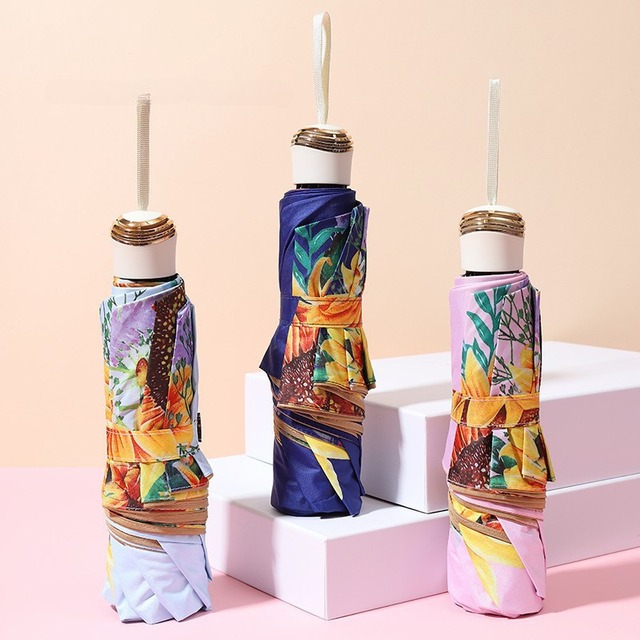 夜空に咲くひまわり　三つ折り傘　[sam014]