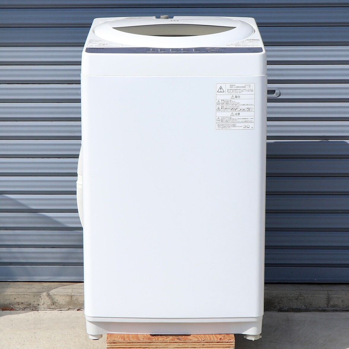 TOSHIBA・東芝・全自動電気洗濯機・5kg・AW-5G6・2018年製・No.200708  