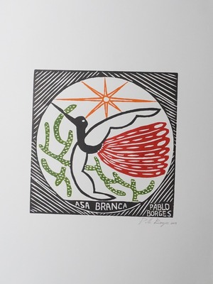 PABLO BORGE パブロ・ボルジェス 木版画 M 正方形　【ASA BRANCA】