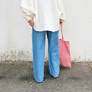 Chambray easy pants (blue)