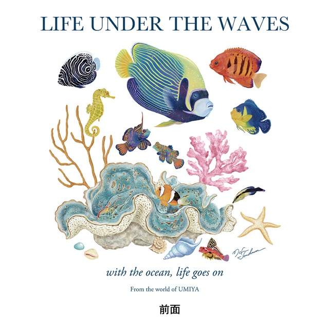 海の生きもの長袖Tシャツ（タテジマキンチャクダイ）｜LIFE UNDER THE WAVES Model-11