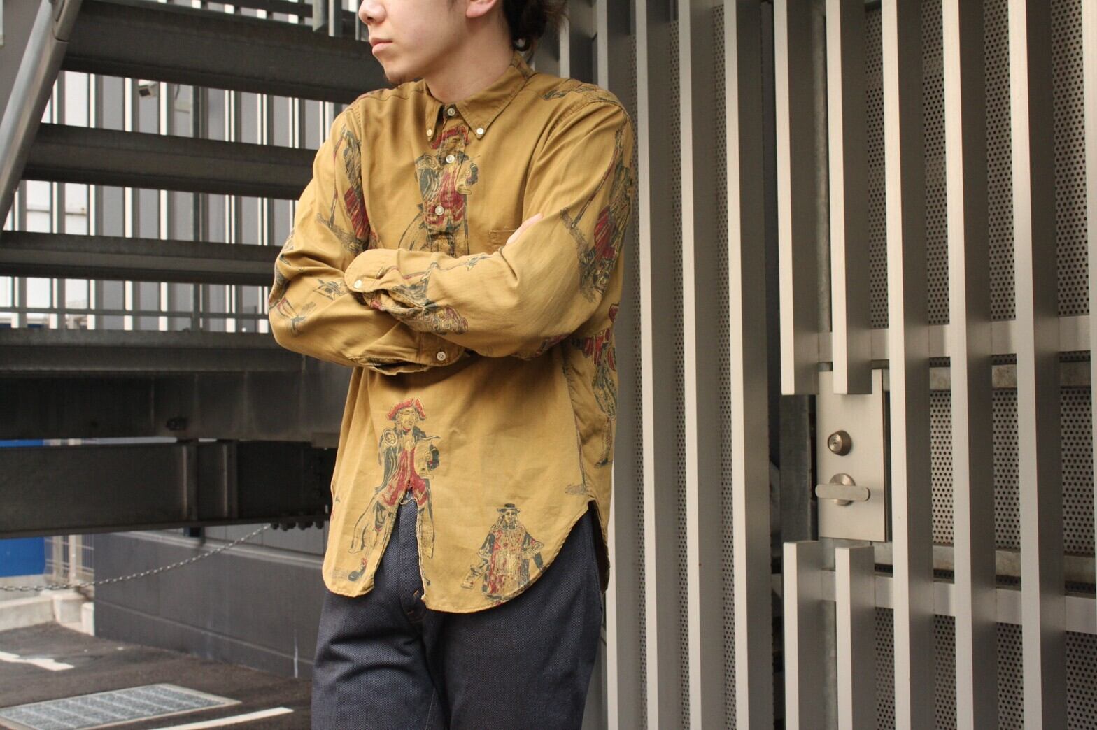 ~80s Unknown Multi Pattern Pullover Shirt