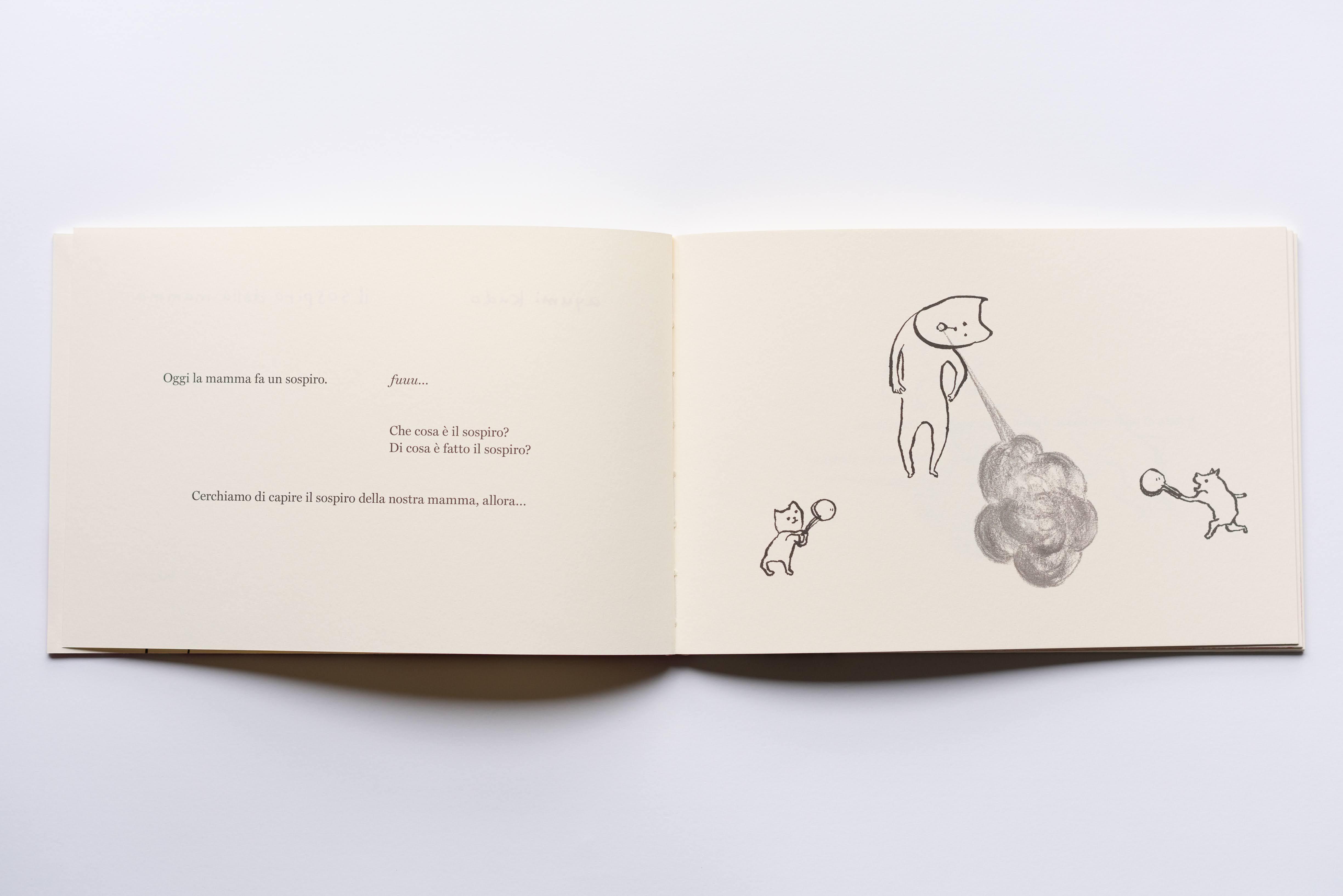 豆本　ロバードミッチャム　イタリア語 il sospiro della mamma(ママのため息) イタリア語上製本
