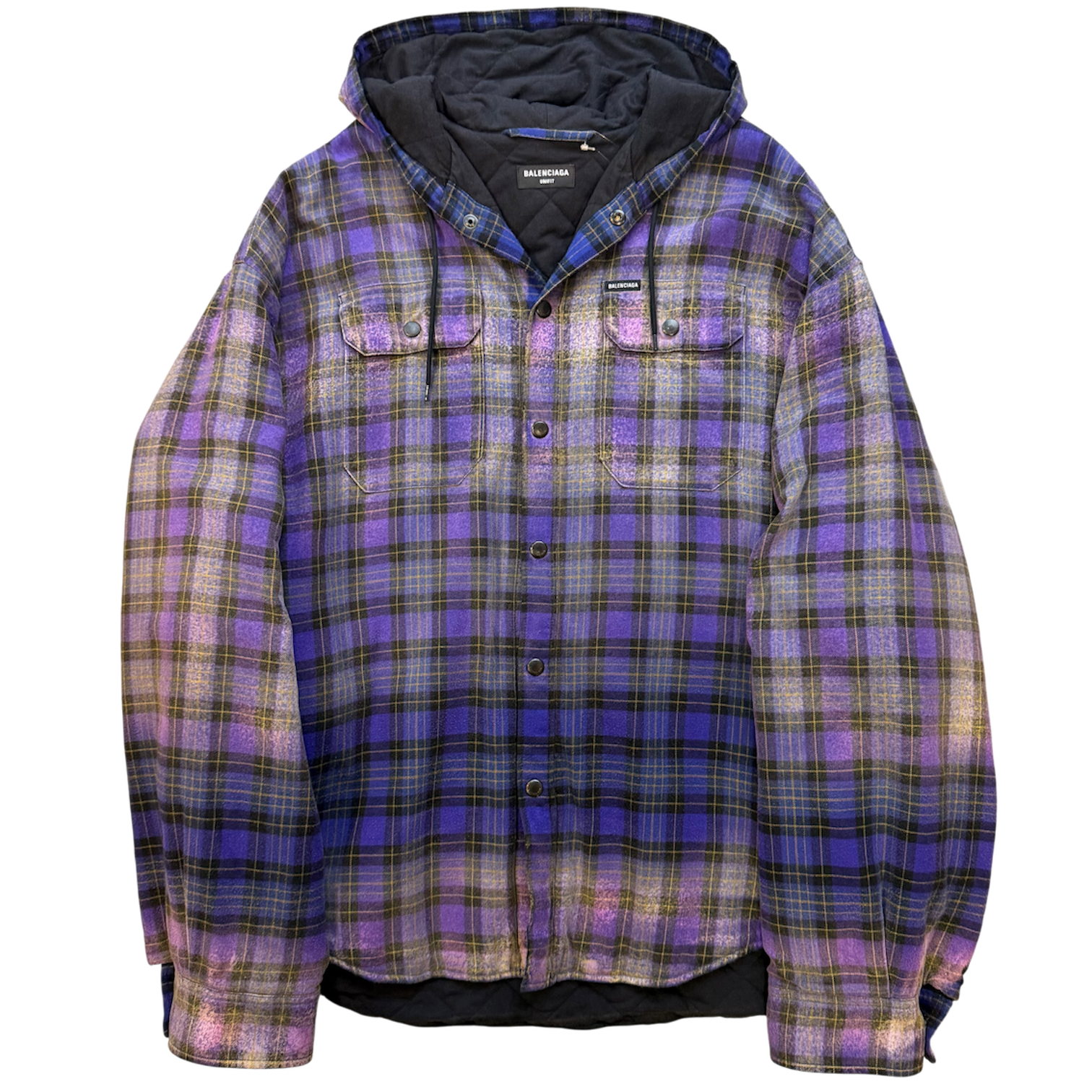 BALENCIAGA 22AW Check Hooded Jacket