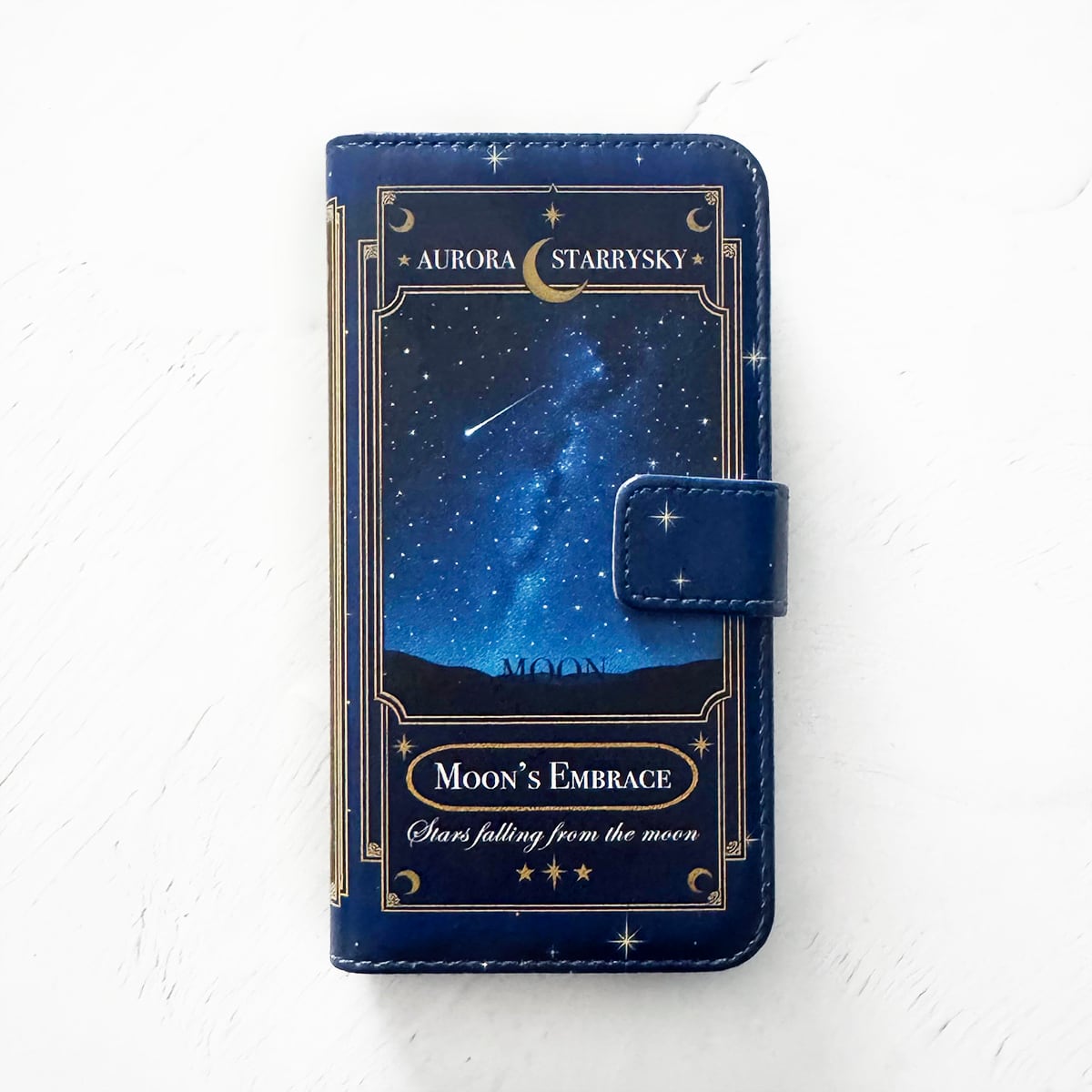 森の中から見上げた夜空 手帳型 iPhoneケース スマホケース 全機種対応