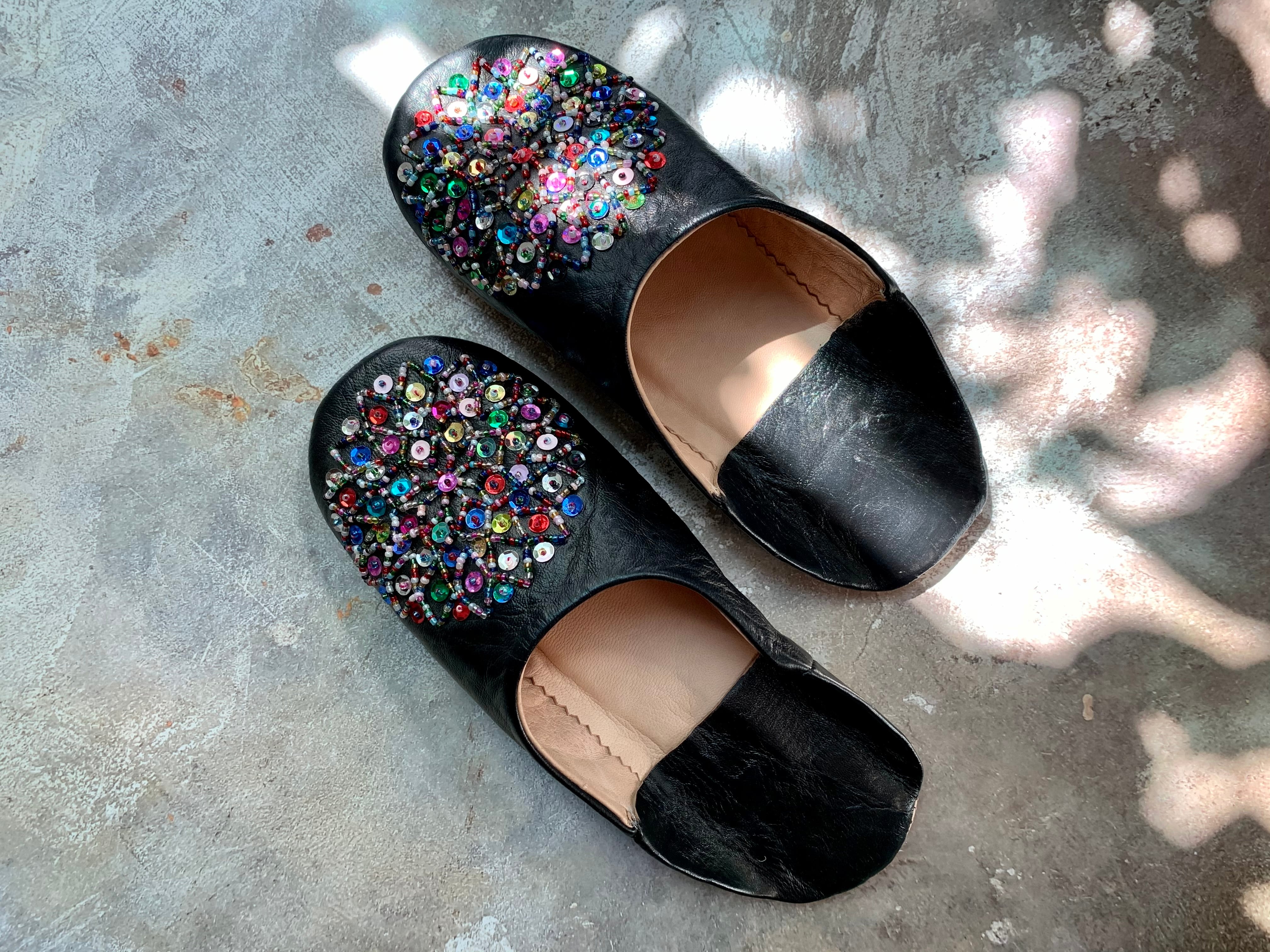 モロッコキラキラバブーシュ(カラフル)