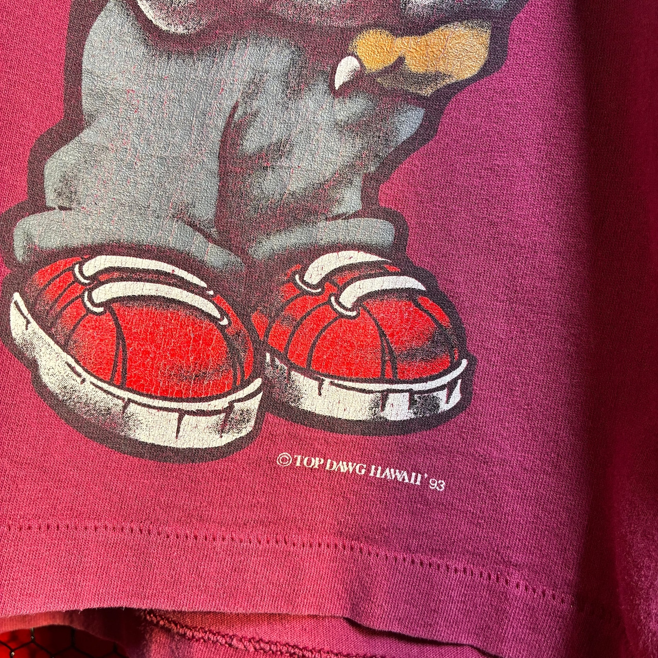 90s USA製 TOP DAWG グラフィックTee スケーター