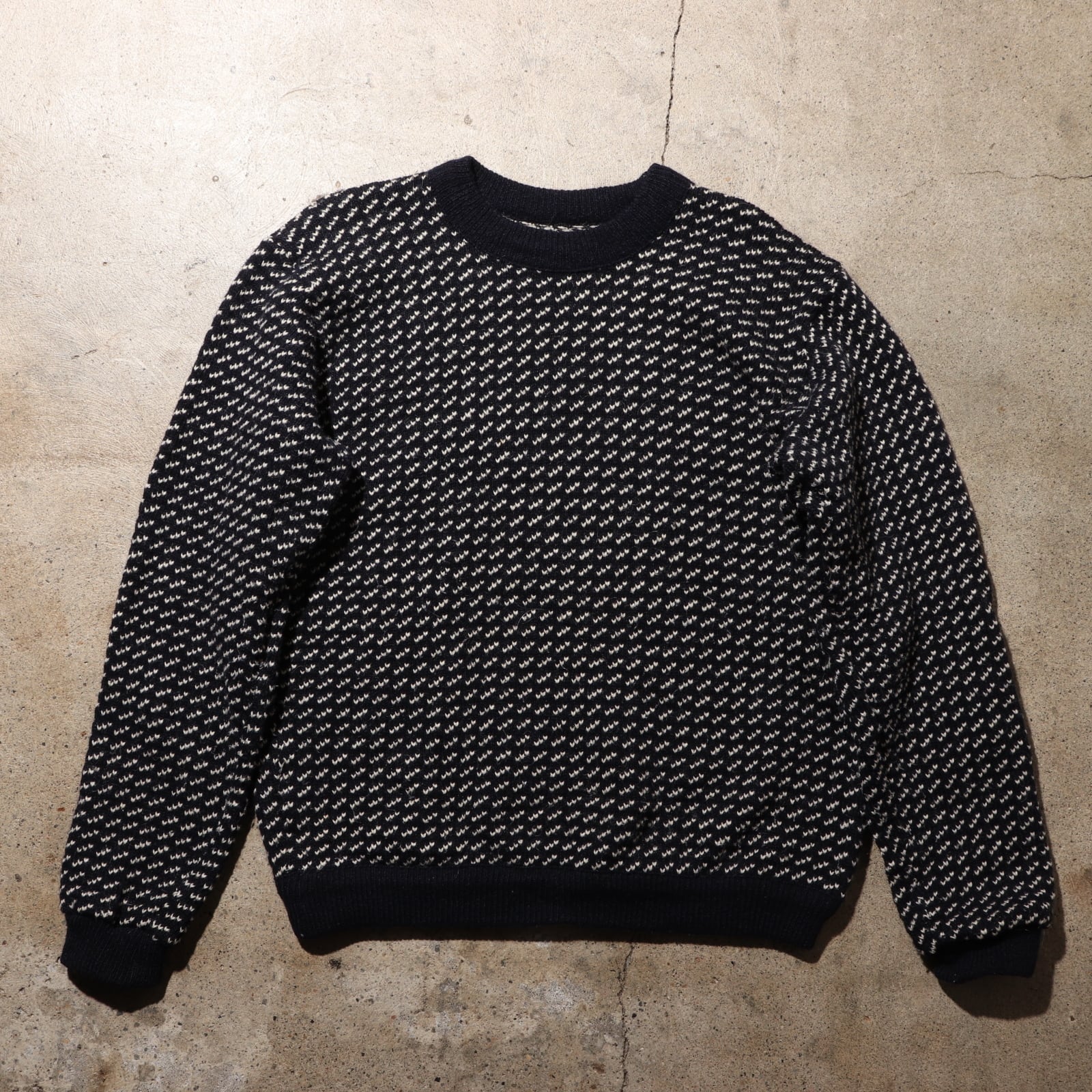 美品 XL バーズアイセーター L.L.Bean ネイビー エルエルビーン 
