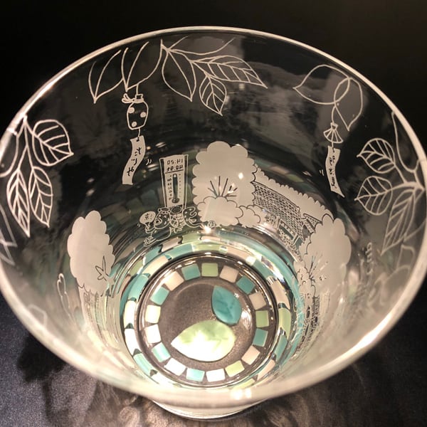 多治見るグラス-夏- | 月光工房 GEKKO KO-BO サンドブラスト彫刻と月光