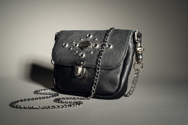 90s HARLEY-DAVIDSON® Official Studded Leather Mini Shoulder